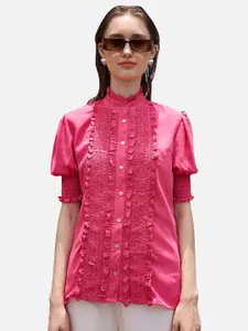 NEOFAA Women Pink Casual Shirt