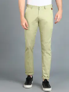 Urbano Fashion Men Green Slim Fit Easy Wash Trousers