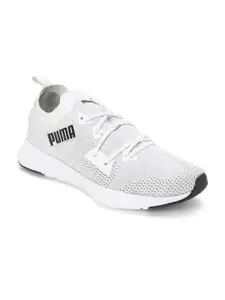 Puma Men Flyer Runner Brand Logo-Printed Textile Running Sports Shoes
