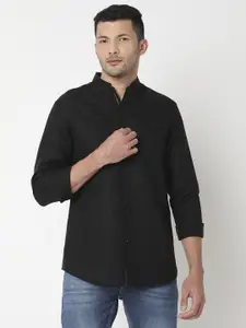SPYKAR Men Linen Cotton Solid Slim Fit Casual Shirt