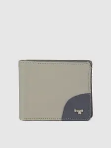 Baggit Men Solid PU Two Fold Wallet With Applique Detail
