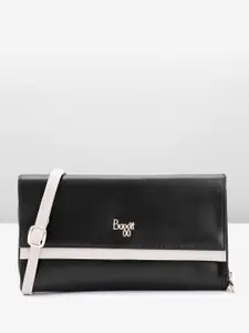 Baggit Women Solid PU Envelope Come Zip Around Wallet with SIM Card Holder & Sling Strap