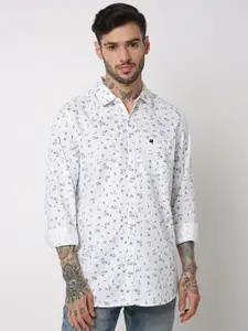 SPYKAR Pure Cotton Slim Fit Floral Printed Casual Shirt