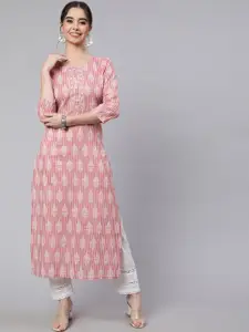 Nayo Ethnic Motifs Printed Pure Cotton Kurta