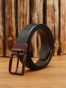 MUTAQINOTI Men Reversible Leather Tang Formal Belt