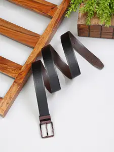 MUTAQINOTI Men Reversible Adjustable With Rosewood Buckle Vegan Leather Formal Belt
