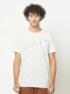 Crimsoune Club Round Neck Conversational Printed Regular Fit Cotton T-shirt