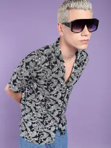 Flying Machine Paisley Print Viscose Casual Shirt