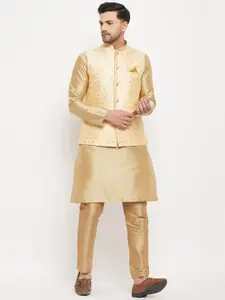 VASTRAMAY  Straight Kurta with Pyjamas & Nehru Jacket
