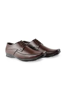 HikBi Men Square Toe Leather Formal Derbys