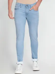 Arrow Sport Men Slim Fit Low-Rise Clean Look Stretchable Cuffed Hem Light Fade Jeans
