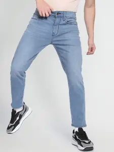 Flying Machine Men Slim Fit High-Rise Crinkle Light Fade Stretchable Jeans