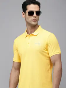 SPYKAR Men Solid Slim Fit Polo Collar T-shirt