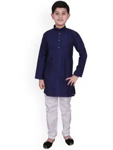 Pro-Ethic STYLE DEVELOPER Boys Abstract Printed Kurta With Pyjamas