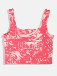 Puma Girls POWER Summer AOP Youth Slim Fit Crop Tank Top