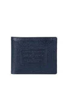 Da Milano Men Textured Leather Three Fold Wallet