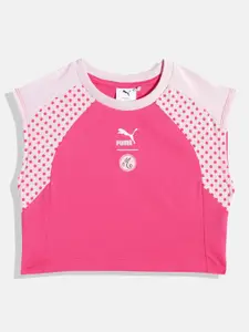 Puma Girls X MIRACULOUS SL Youth Polka Dot Print Pure Cotton T-shirt