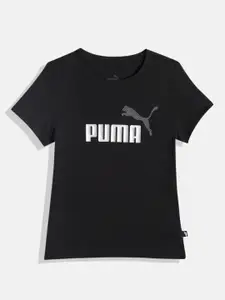 Puma Girls Essential+ MERMAID Graphic Youth Brand Logo Print Pure Cotton T-shirt