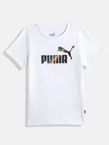 Puma Boys Brand Logo Printed Regular fit Pure Cotton Essential Love is Love T-shirt