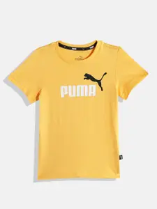 Puma Boys Brand Logo Printed Essentials Pure Cotton T-shirt