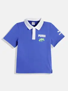 Puma Boys Solid Polo Collar T-shirt
