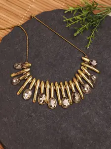 SOHI SOHI Gold-Plated Stone Studded Necklace