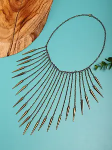 SOHI Gold-Plated Statement Necklace