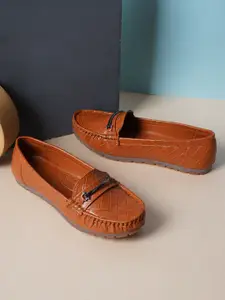 SCENTRA Women Slip On Woven Design Loafers