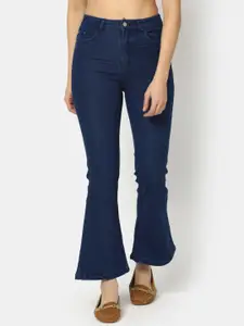 V-Mart Women High Waist Wide Leg  Regular Fit Cotton Jeans