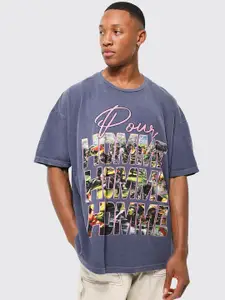 boohooMAN Graphic Printed Pure Cotton Oversized T-shirt
