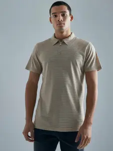 boohooMAN Textured Polo Collar Slim Fit T-shirt