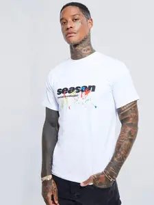 boohooMAN Typography Printed Slim Fit T-shirt