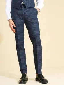 boohooMAN Checked Slim Fit Trousers