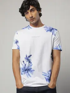 RARE RABBIT Floral Printed Slim Fit T-shirt