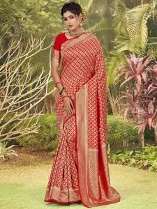 KARAGIRI Ethnic Motifs Woven Design Zari Silk Blend Banarasi Saree