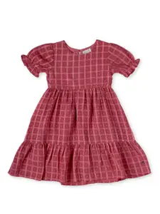 Gini and Jony Infant Girls Checked Fit & Flare Dress