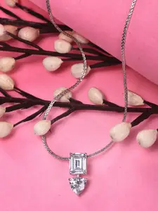 Saraf RS Jewellery Brass Silver-Plated Necklace