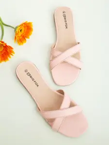 Big Fox Women No Back Strap Open Toe Flats