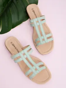 Big Fox Women Textured Open Toe Flats