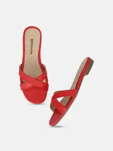 Big Fox Women Synthetic Open Toe Flats