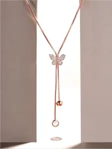 Rubans 18K Rose Gold-Plated Necklace