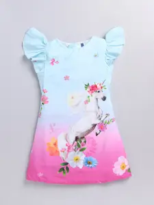 YK Multicoloured A-Line Dress