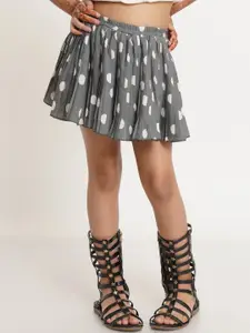 Creative Kids Girls Polka Dot Printed Flared Mini Skirt