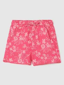 max Girls Floral Printed Mid Rise Shorts