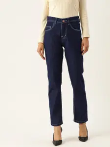 PARIS HAMILTON Women Straight Fit High-Rise Stretchable Jeans