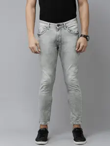 SPYKAR Men Kano Slim Fit Low Distress Heavy Fade Mid-Rise Stretchable Jeans