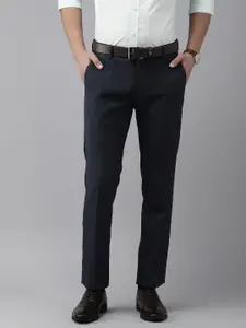 Arrow Men Mid-Rise Tailored Fit Solid Trousers