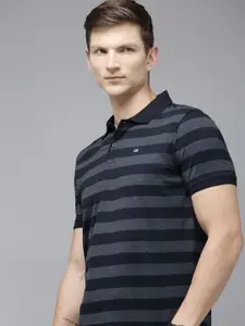 Arrow Men Yarn Dyed Regular Fit Striped Polo Collar T-shirt