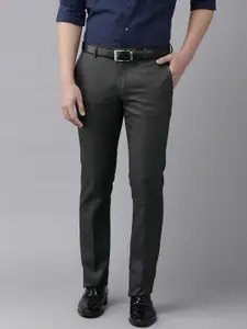 Arrow Men Mid-Rise Checked Tailored Trousers