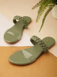 Tokyo Talkies Women No Back Strap Open Toe Flats